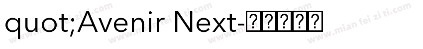 quot;Avenir Next字体转换